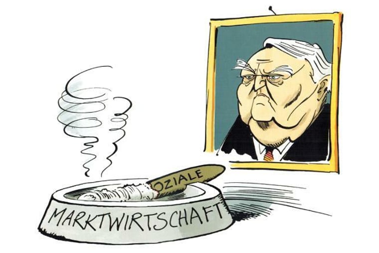 Ludwig-Erhard-Karikaturen: Nicht ohne seine Zigarre
