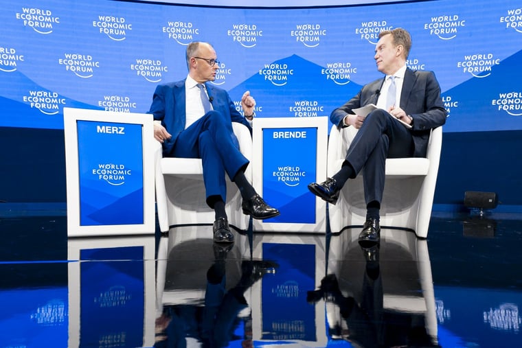 Davos: Dieses Duell gegen Olaf Scholz hat Friedrich Merz schon gewonnen