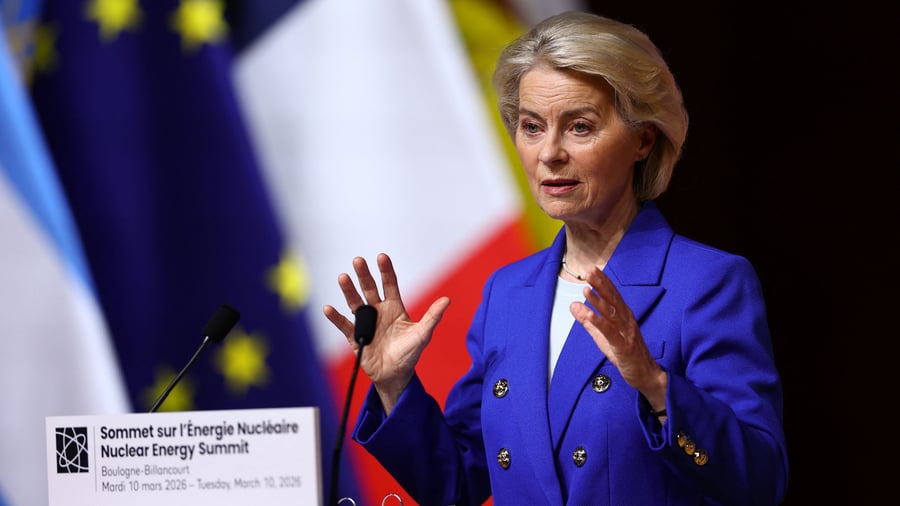 european commission president ursula von der leyen delivers a speech during the opening plenary sess