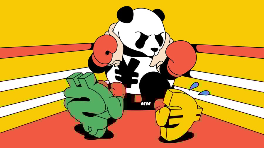 Weltwirtschaft: Kampf der Währungen waehrung yuan dollar euro china panda boxen