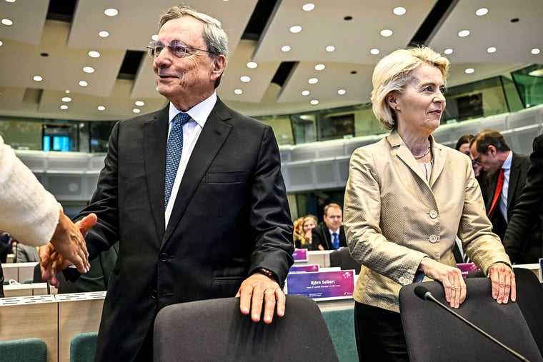 EU-Wirtschaft: Draghi warnt, von der Leyen lobt und die Unternehmer sind  frustriert
